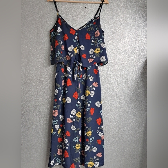 NWT Jack Cropped Floral Spaghetti Strap Jumpsuit     Size S - Picture 1 of 9
